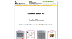 Desktop Screenshot of gasthofbaeren.ch